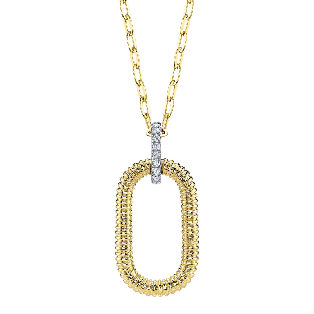 14 Karat Drop Diamond Pendant