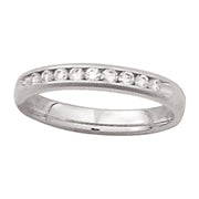14k White Gold Channel Set Diamond Anniversary Ring