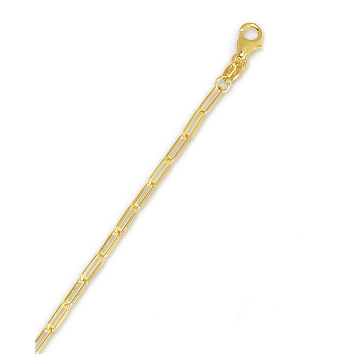 14K Yellow Gold Paperclip Necklace