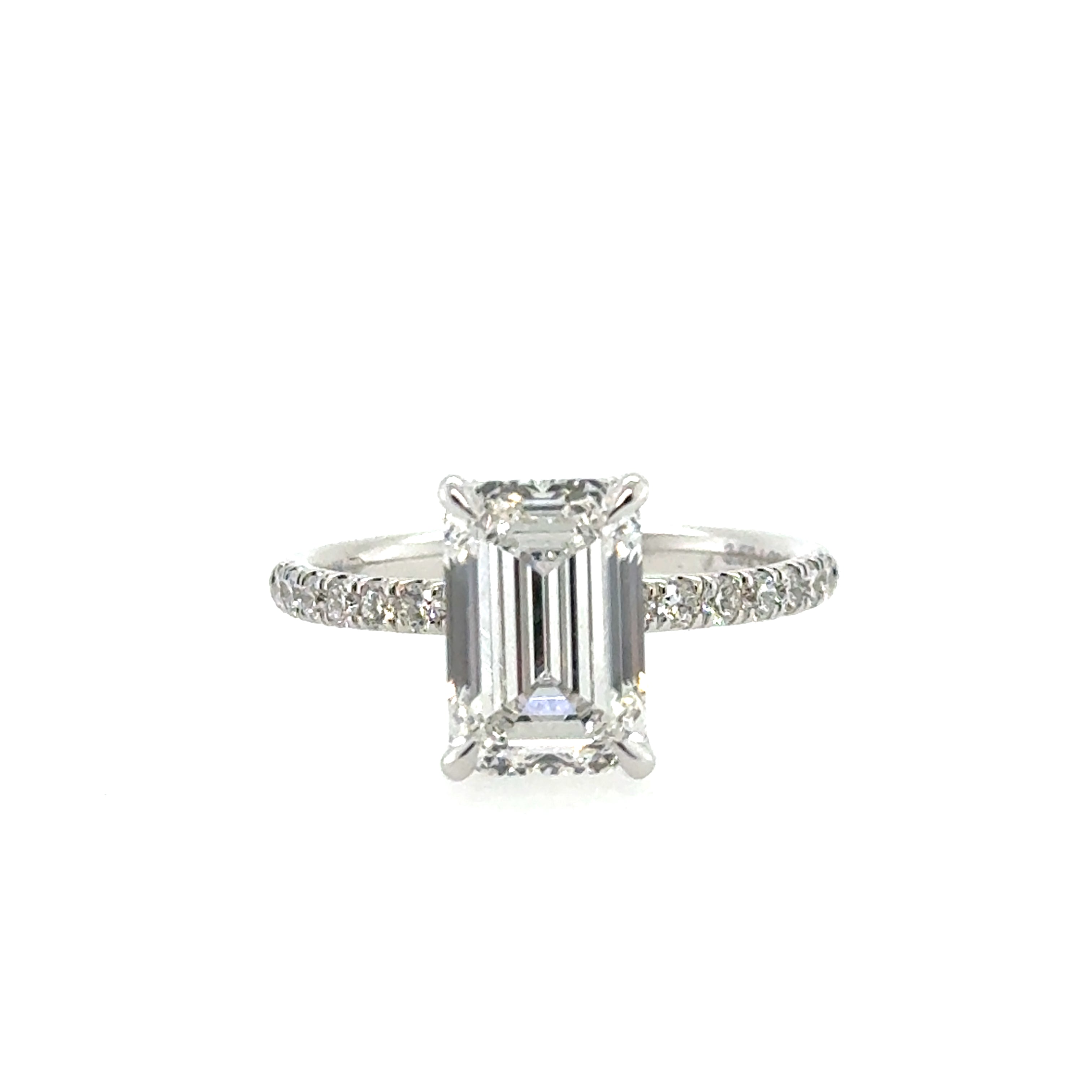 14 Karat Engagement Emerald Diamond Engagement Ring