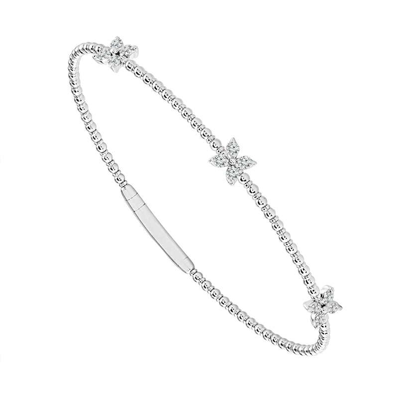 14k White Gold Diamond Flexie Bracelet