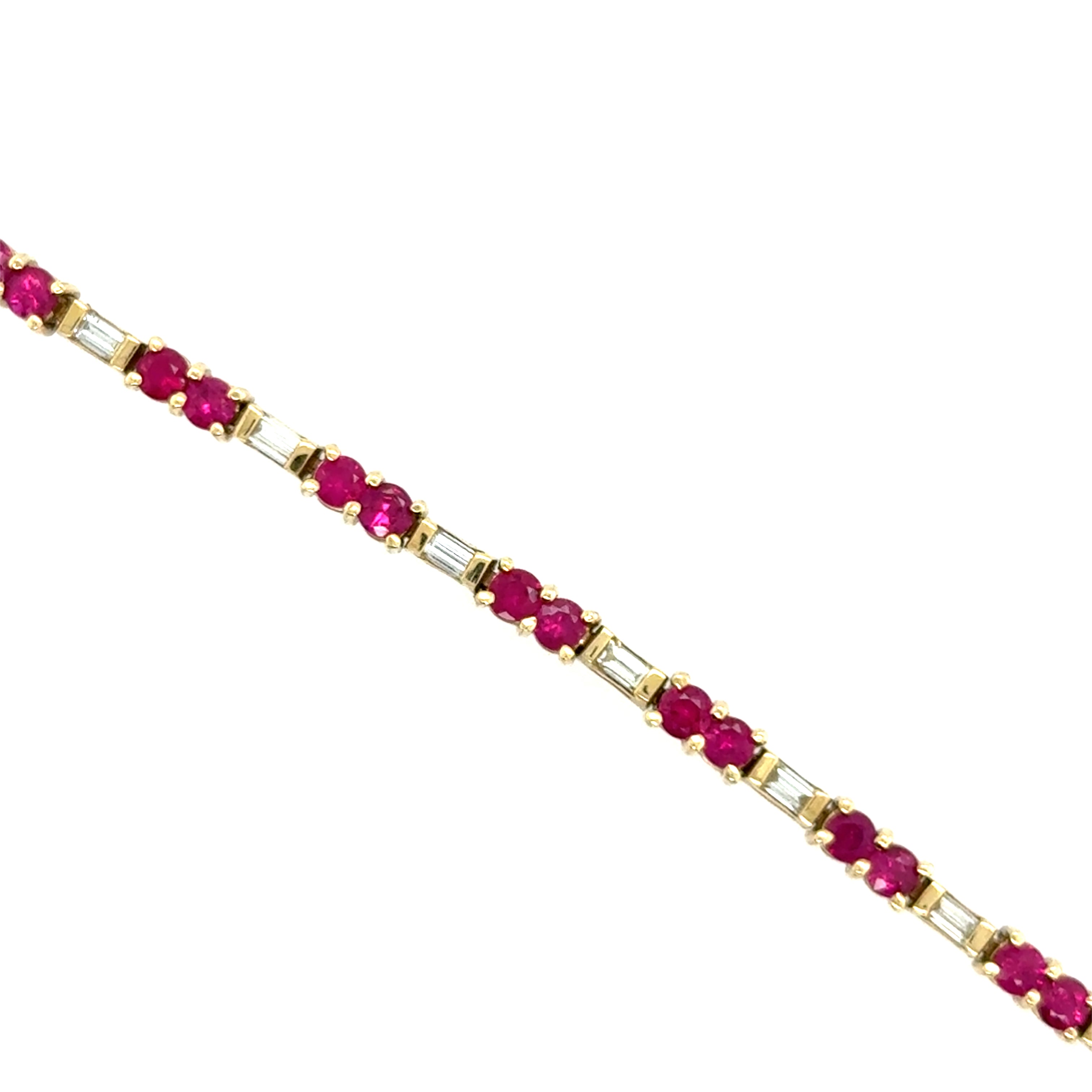 14K Yellow Gold Rubies Bracelet