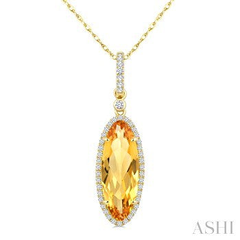 10 Karat Citrine Pendant