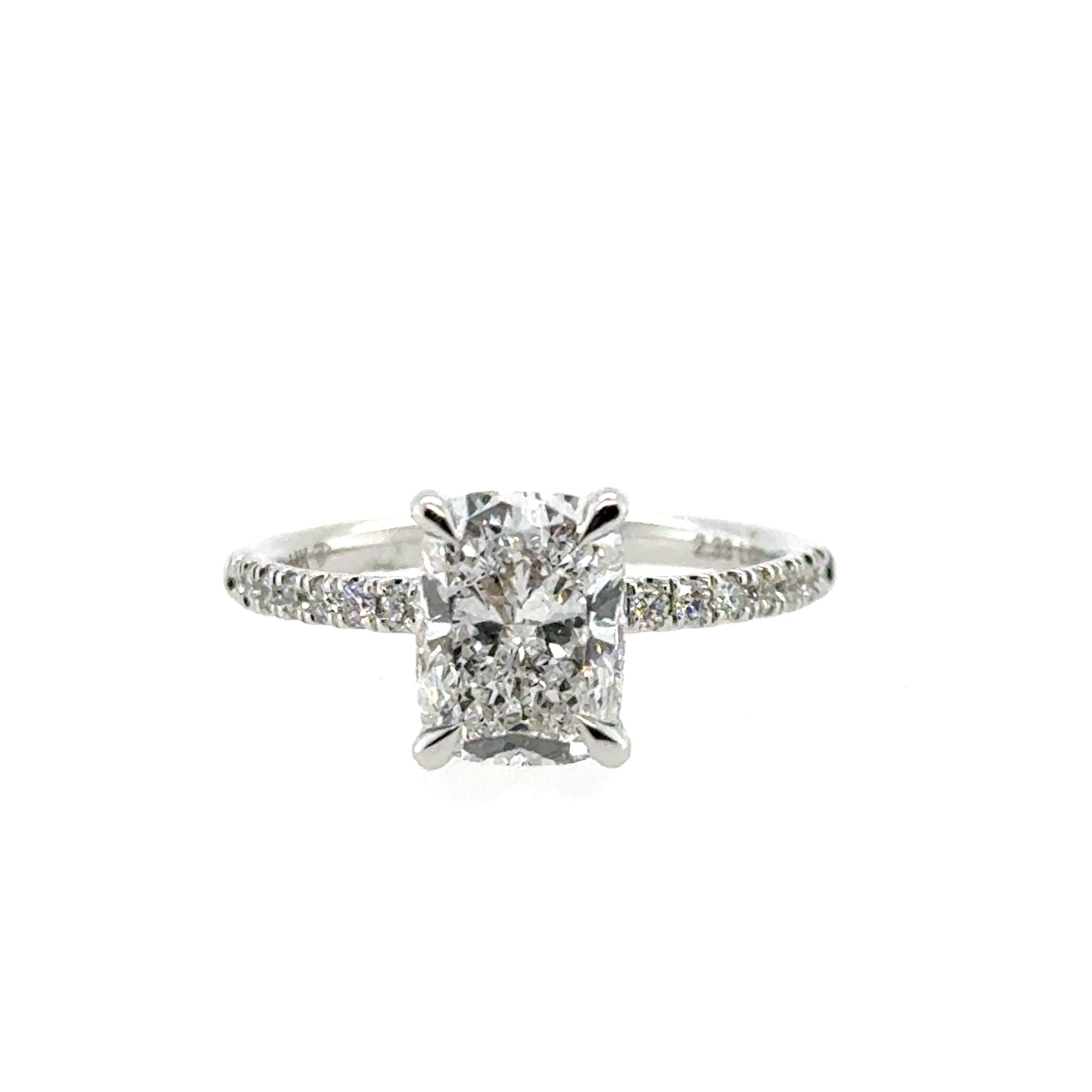 14 Karat Classic Cushion Diamond Engagement Ring - Paramount Gems