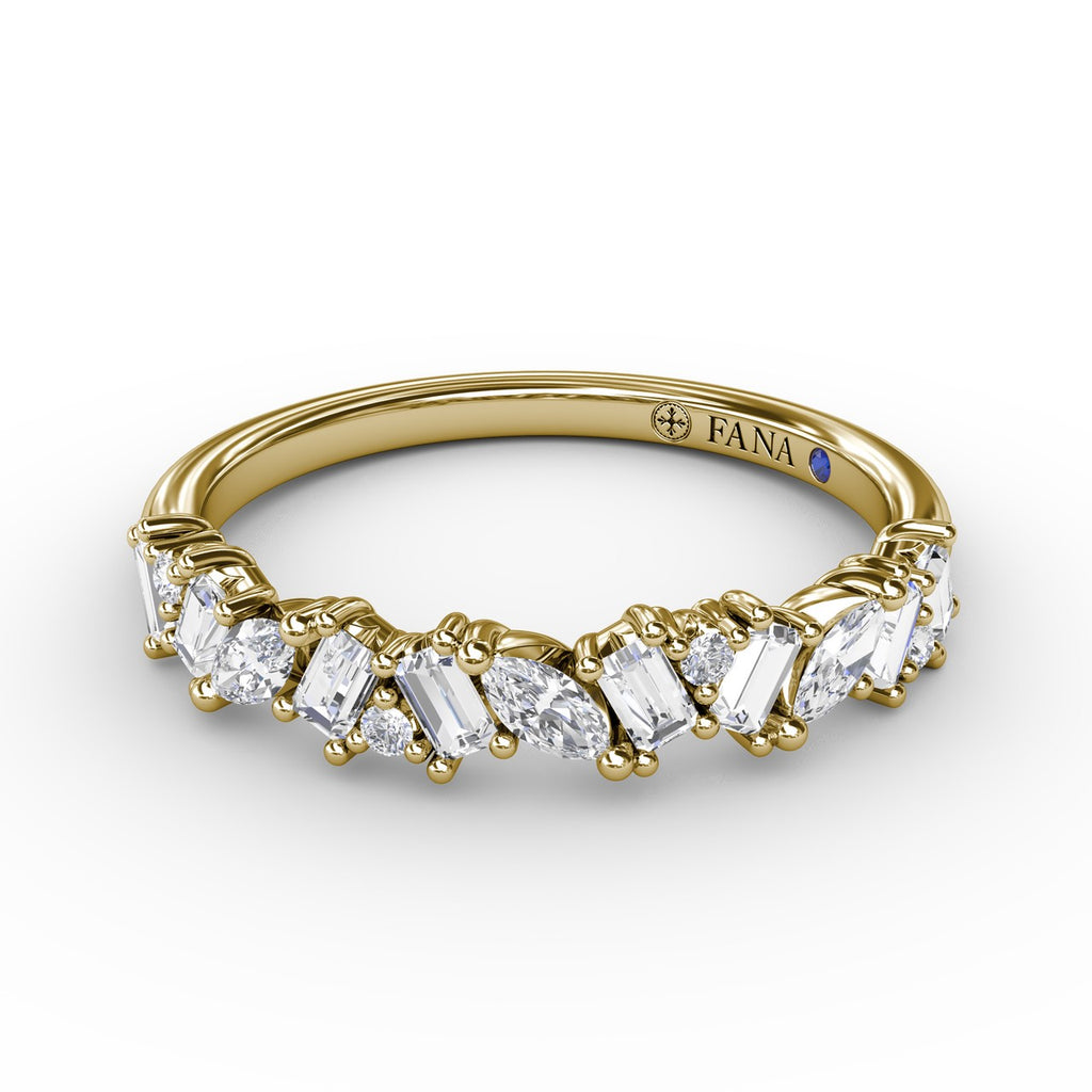 14K Yellow Gold Diamond Wedding Band