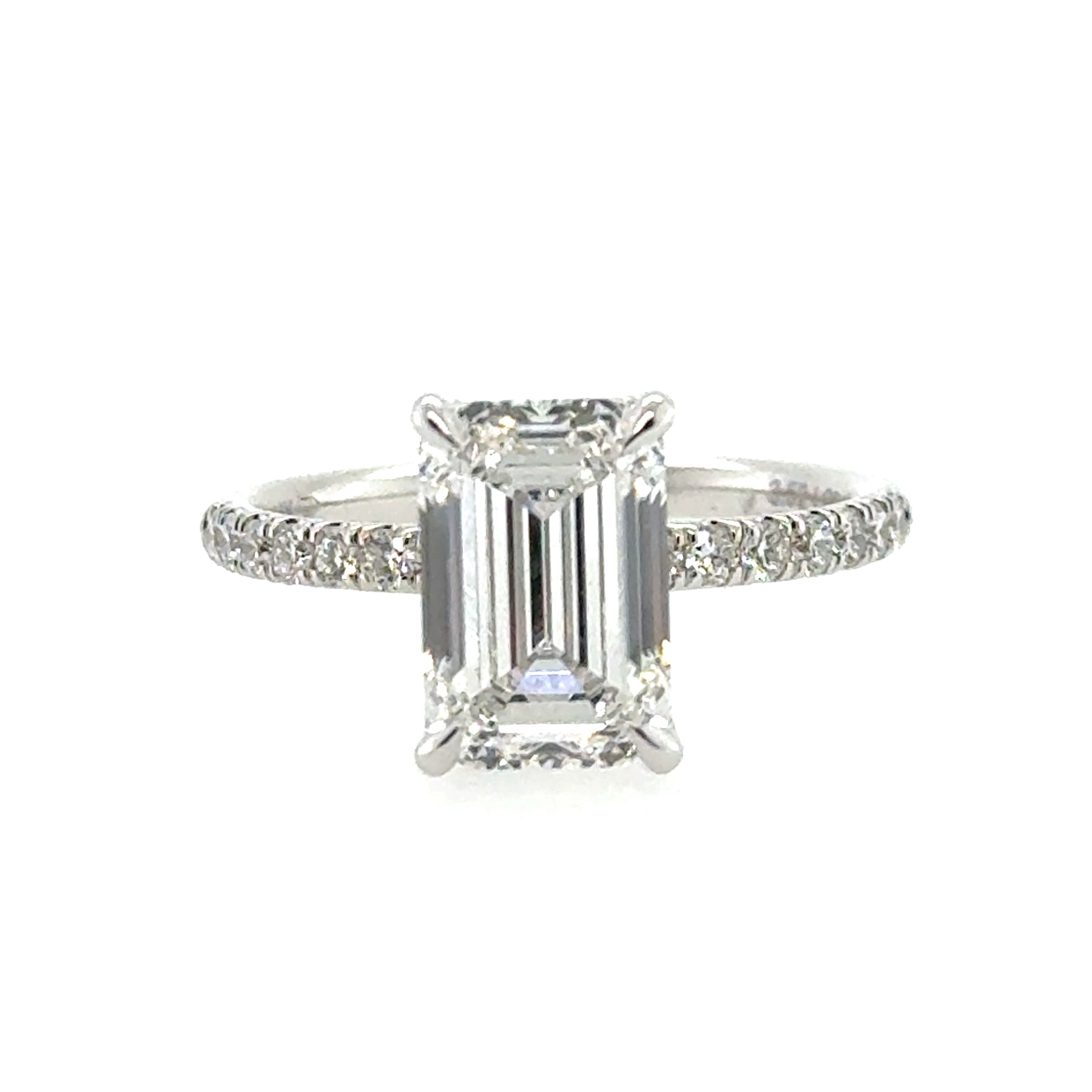 14 Karat Engagement Emerald Diamond Engagement Ring - Paramount Gems