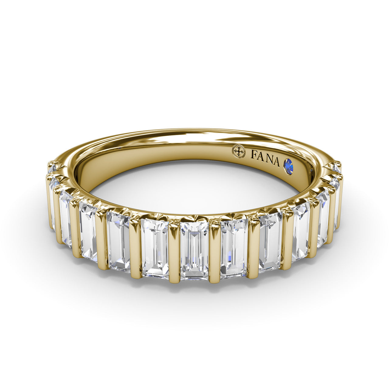 14K Yellow Gold Fancy Diamond Wedding Band