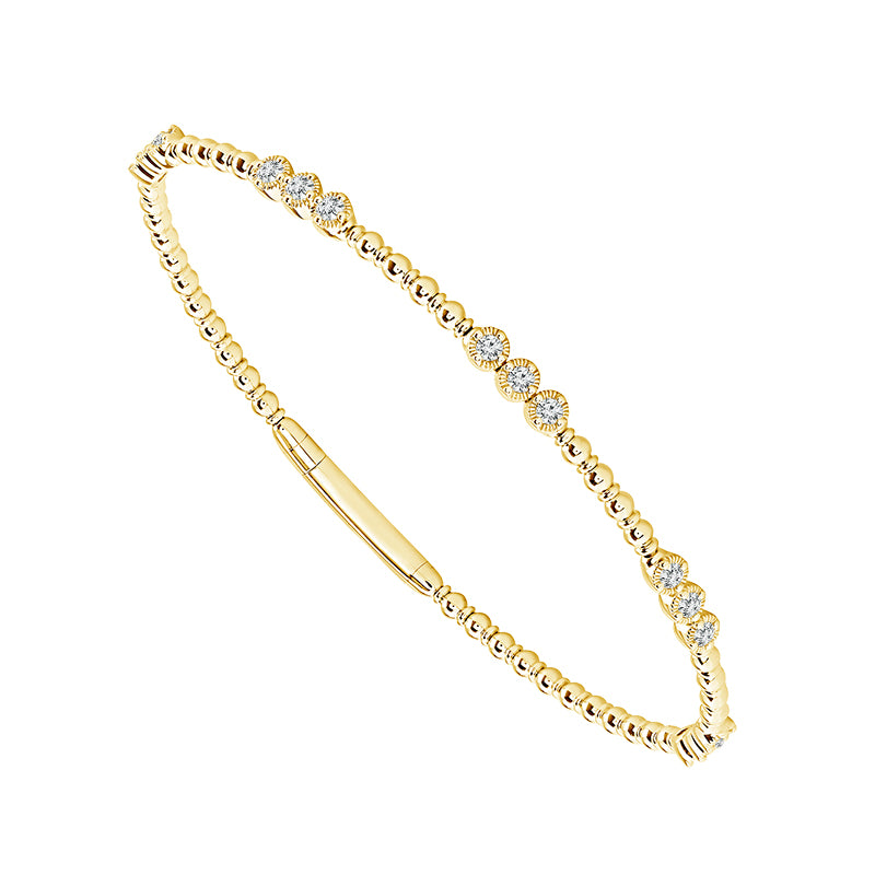 14K Yellow Gold Diamond Flexie Bracelet