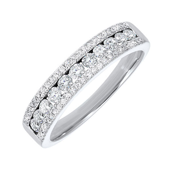 14k White Gold Shared Prong Diamond Anniversary Ring