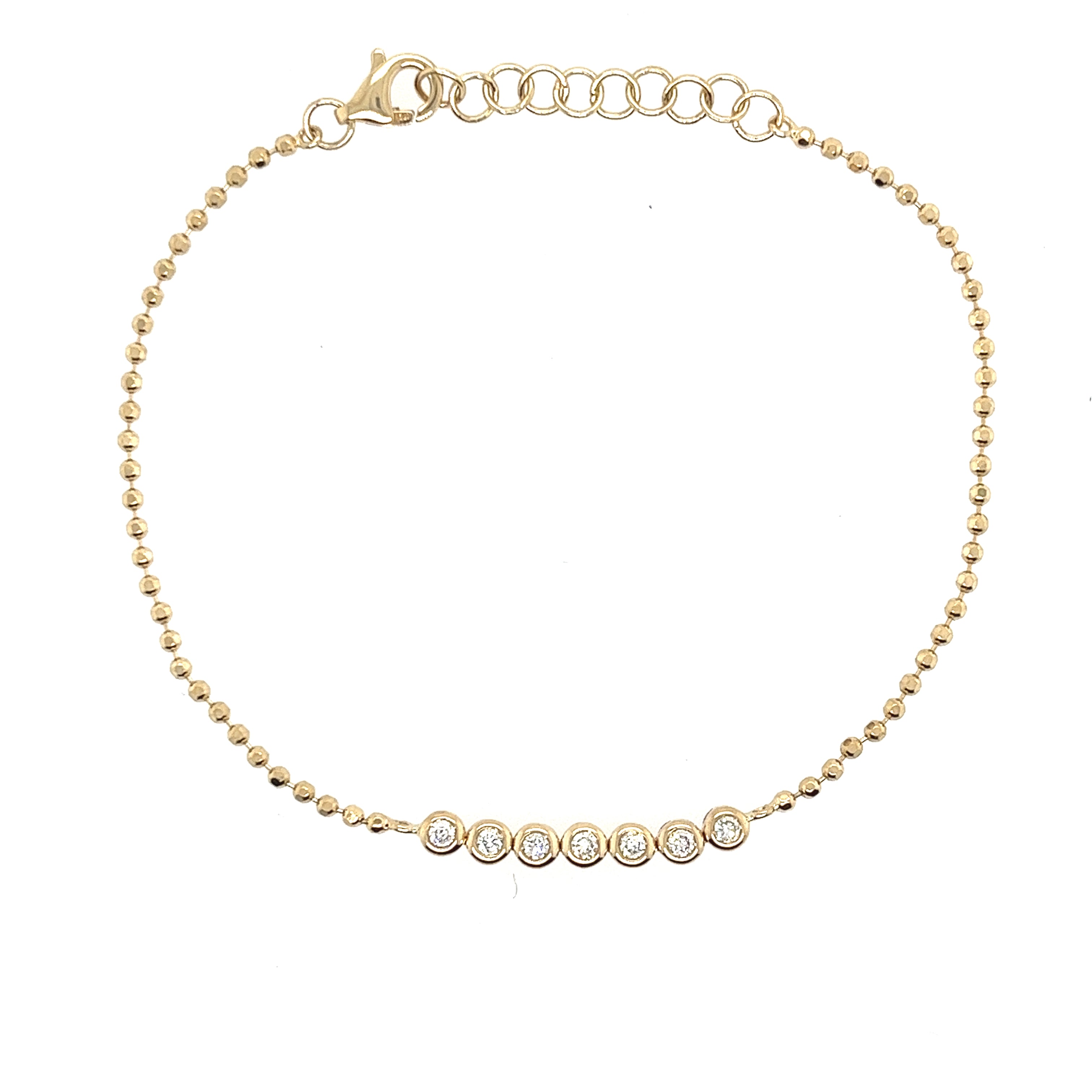 14K Yellow Gold Diamond Bracelet