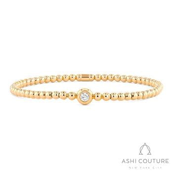 18 Karat Diamond Stretch Bracelet