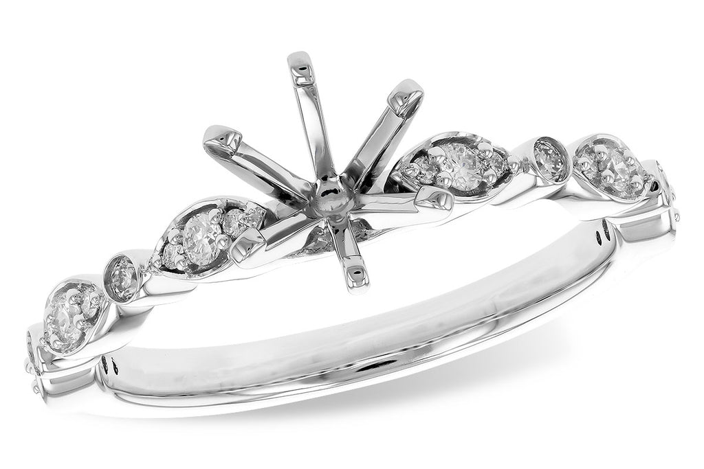 14k White Gold Semi-Mount 
*center stone not included