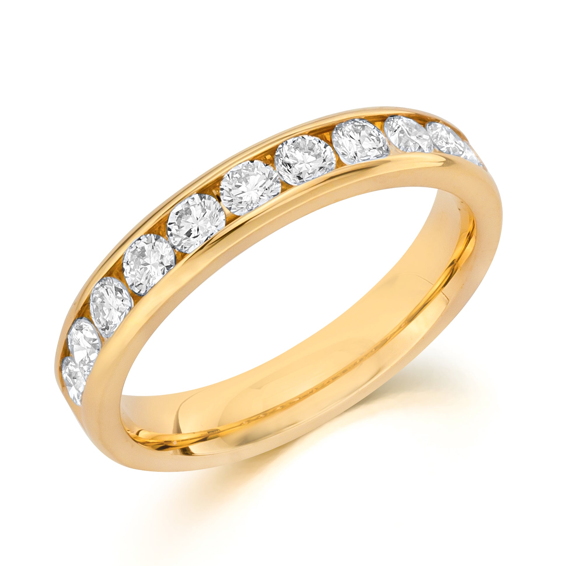 14K Yellow Gold Channel Set Diamond Anniversary Ring - Just Perfect