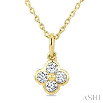 10 Karat Clover Diamond Pendant