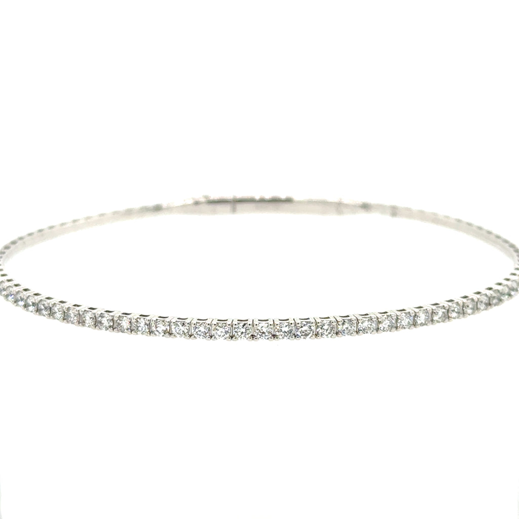 14K Yellow Gold Lakeshore Diamond Bangle Bracelet