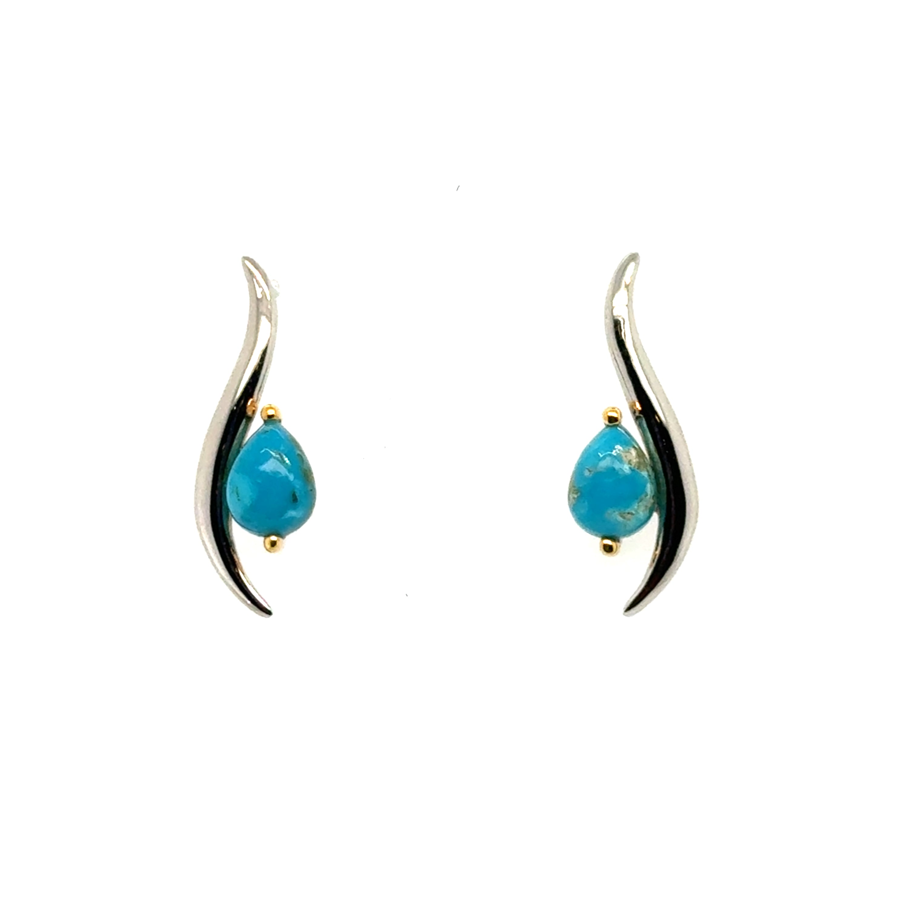 Sterling Silver Turquoises Earrings