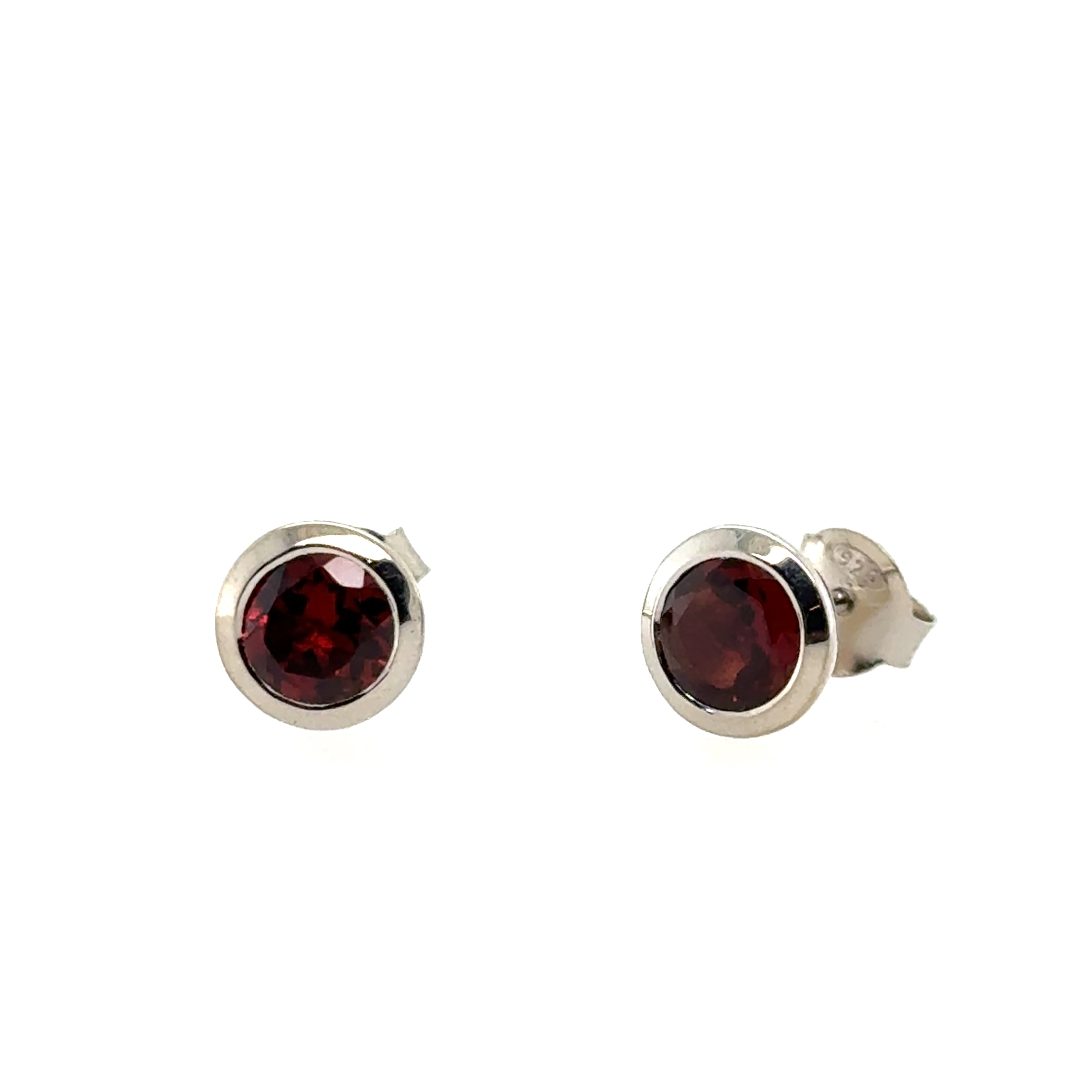 Sterling Silver Garnets Earrings