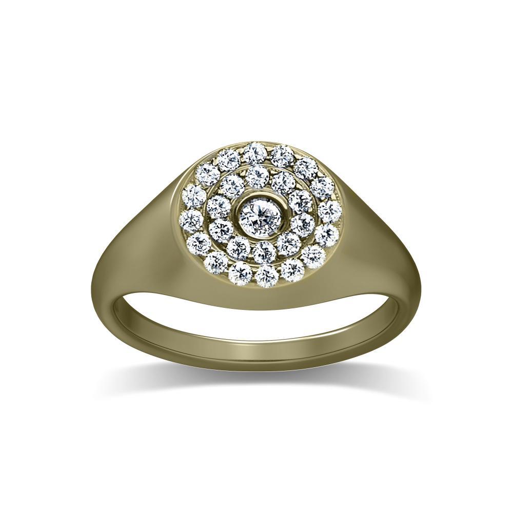 14K Yellow Gold Diamonds Fashion Ring - Benchmark