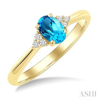10 Karat Blue Topaz Ring