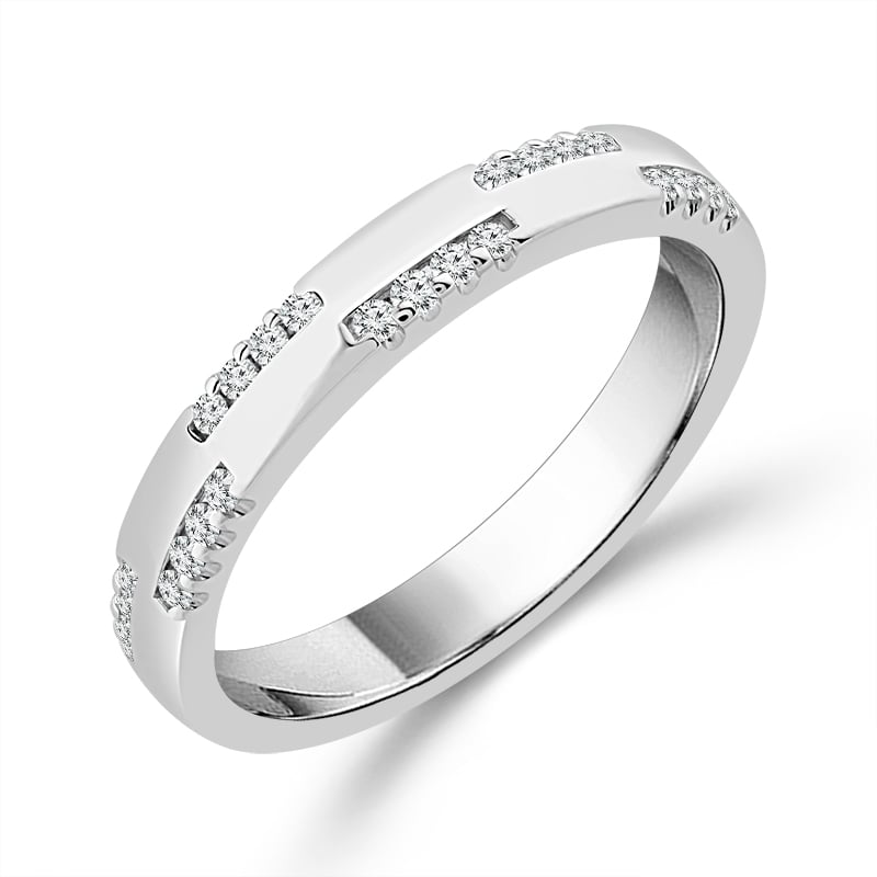 14 Karat Diamond Wedding Band