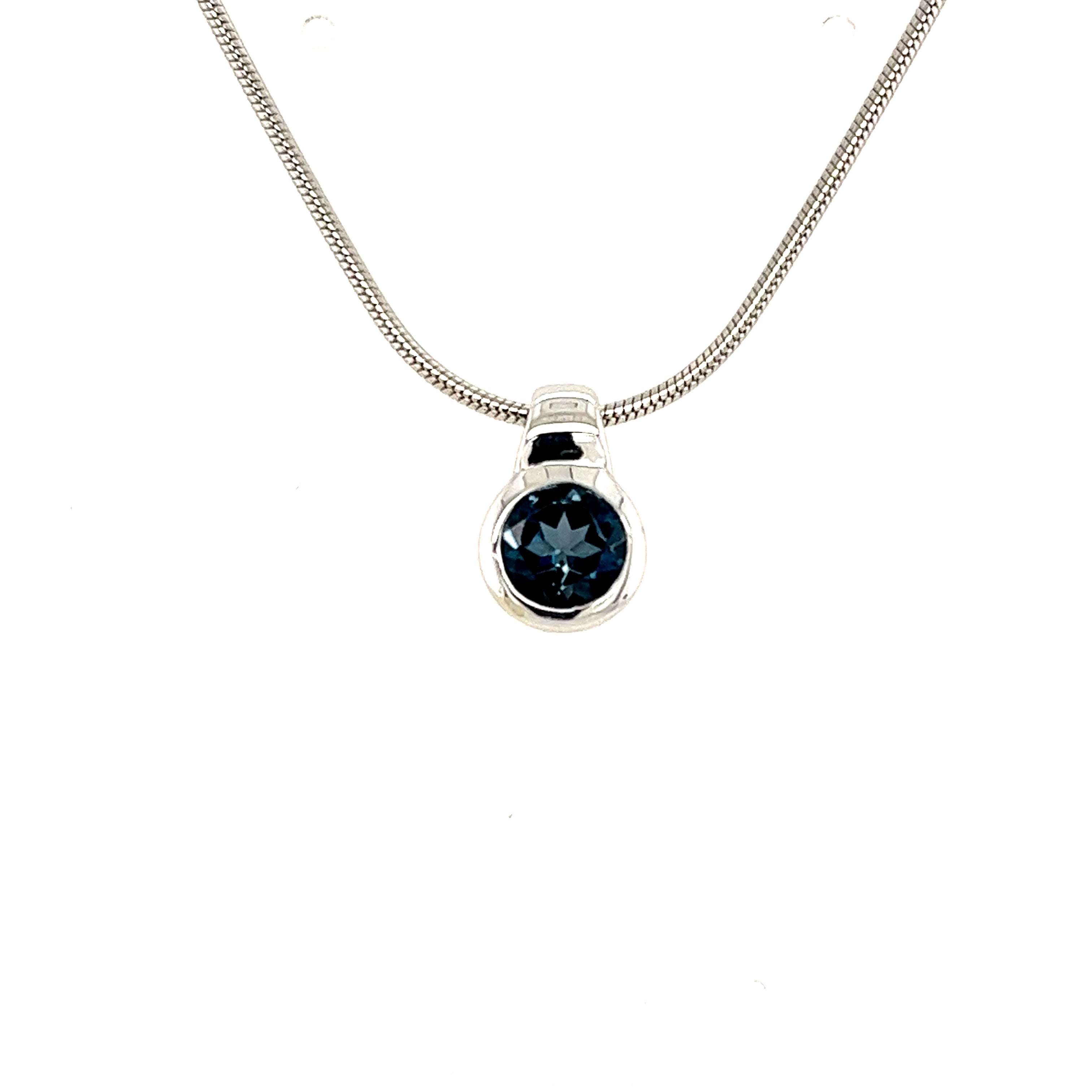 Sterling Silver Blue Topaz Pendant