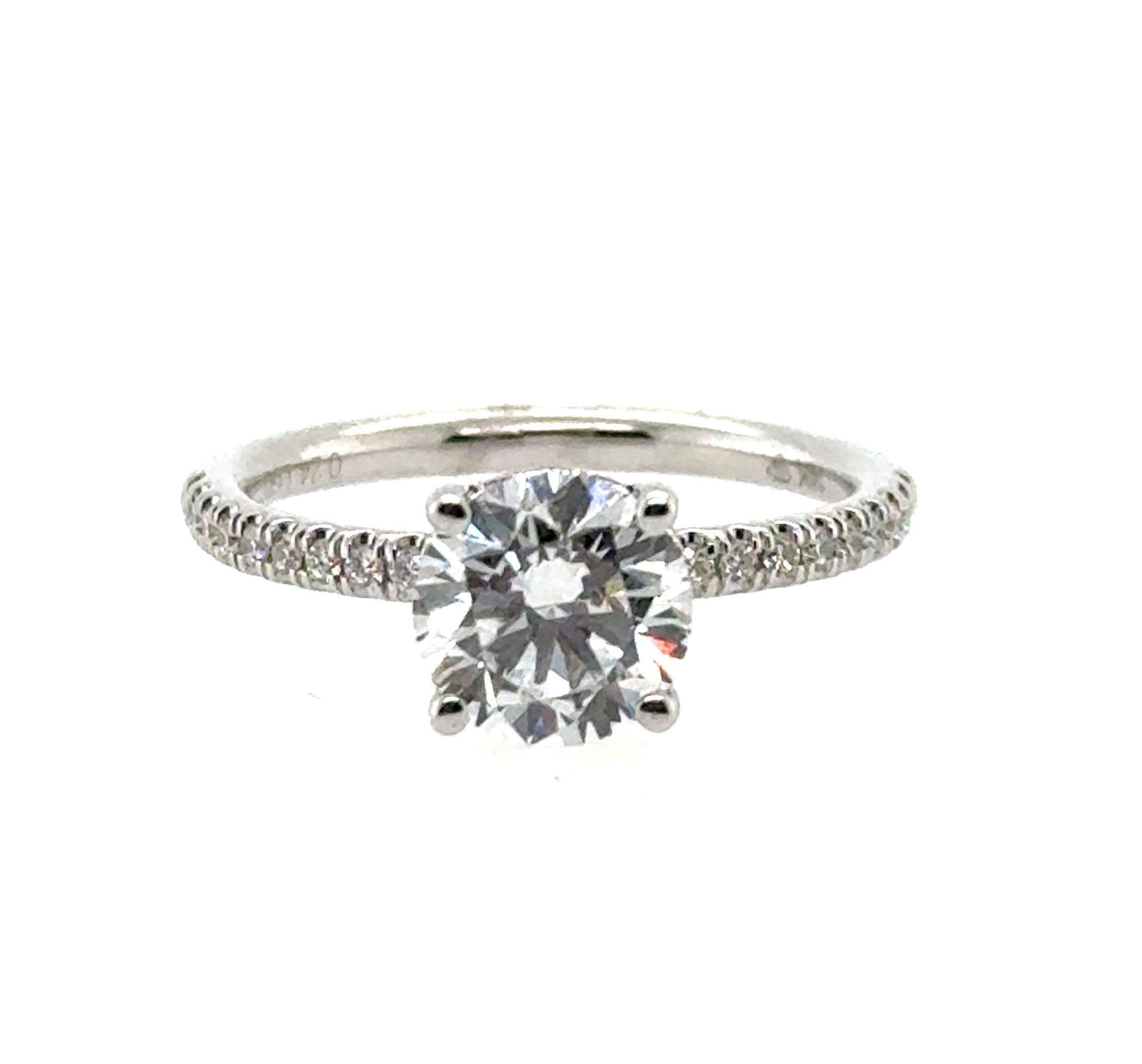 14 Karat Round Diamond Engagement Ring
