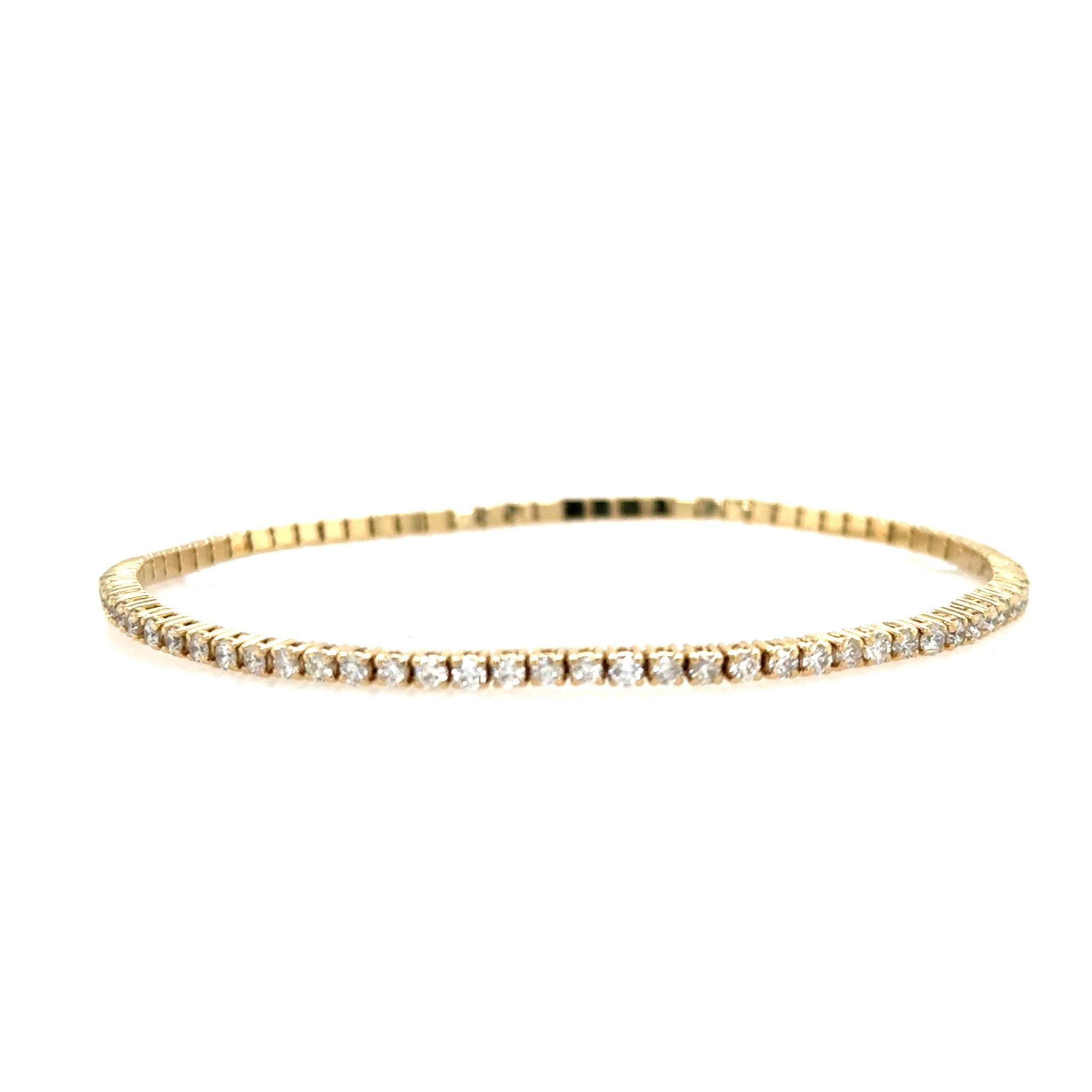 14K Yellow Gold Diamond Tennis Bracelet