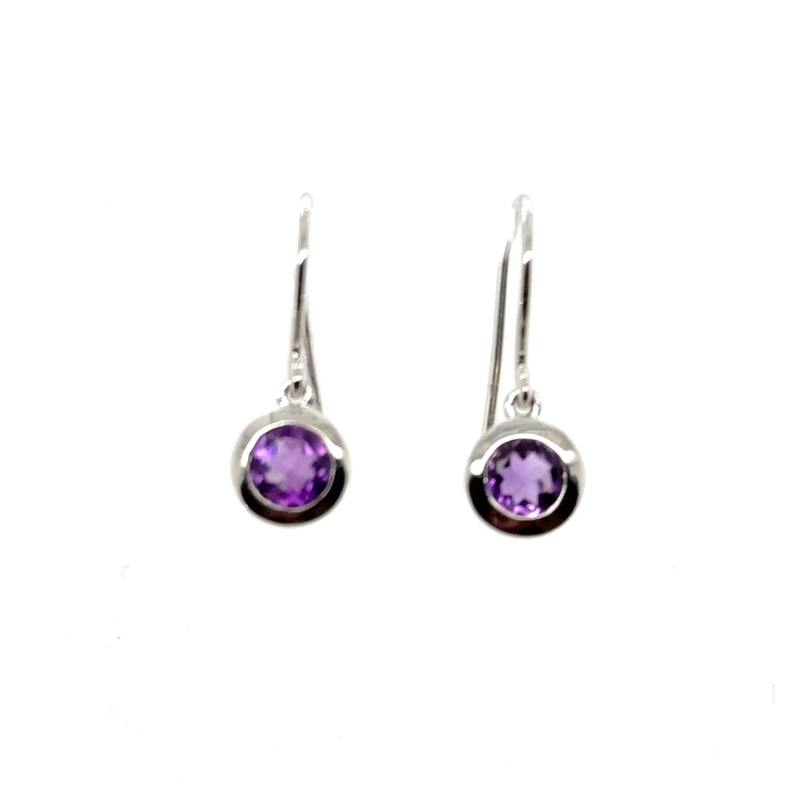 Sterling Silver Amethysts Earrings