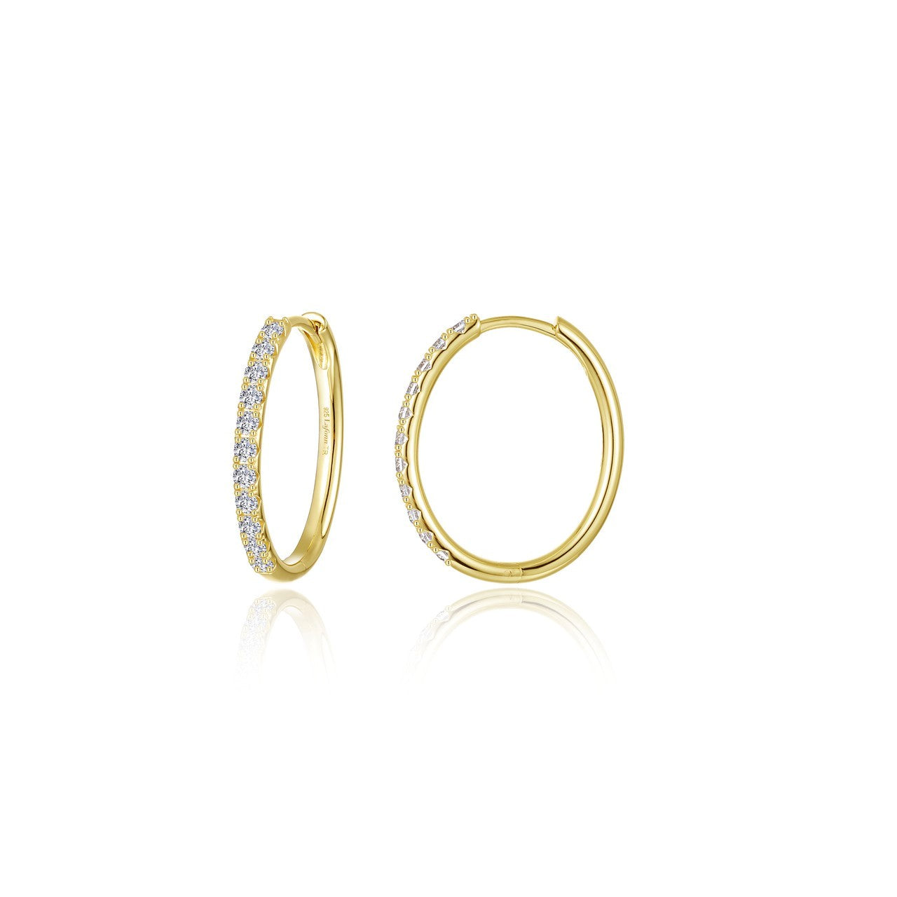 Gold Plated CZ Hoop Earrings