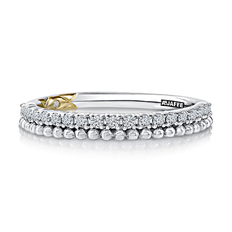 14k White Gold Shared Prong Diamond Wedding Band