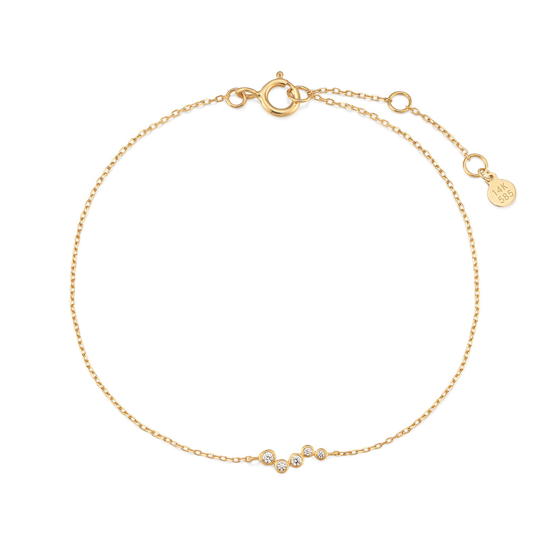 14K Yellow Gold Diamond Bracelet