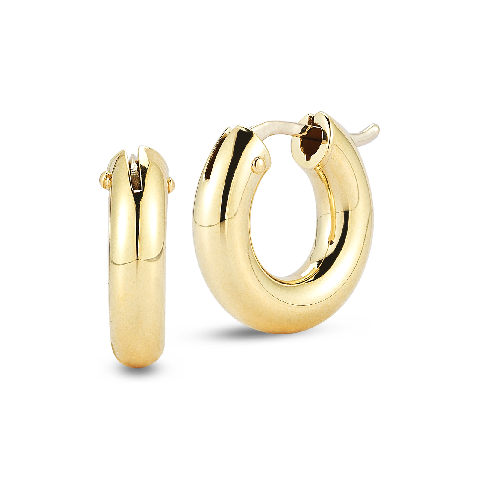 18K Yellow Gold Hoop Earrings