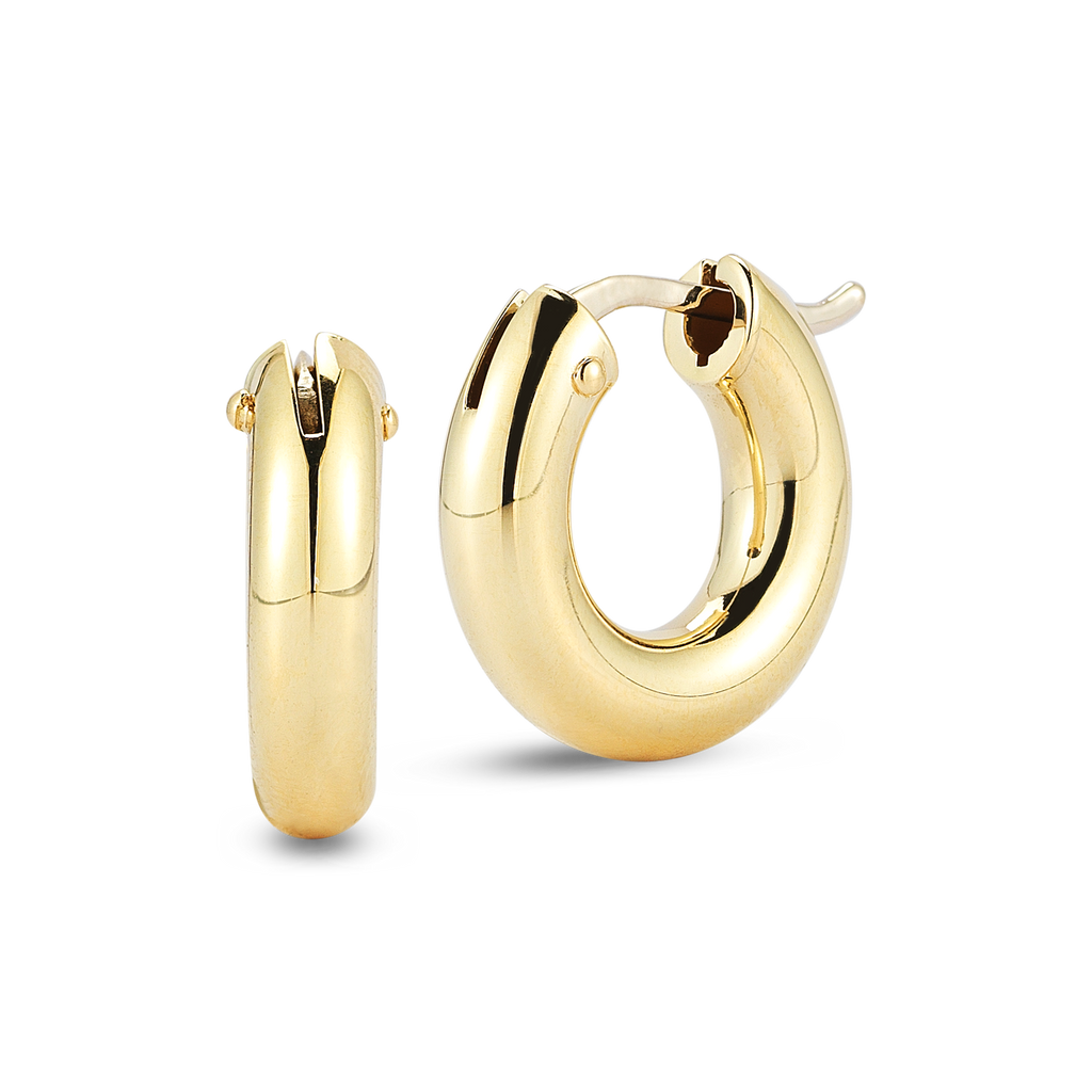18K Yellow Gold Hoop Earrings