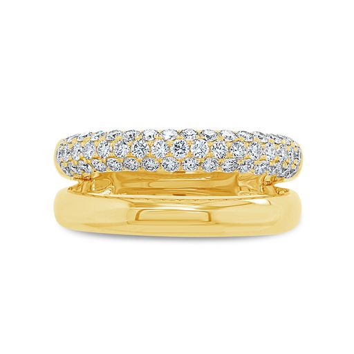 14K Yellow Gold Diamond Fashion Ring