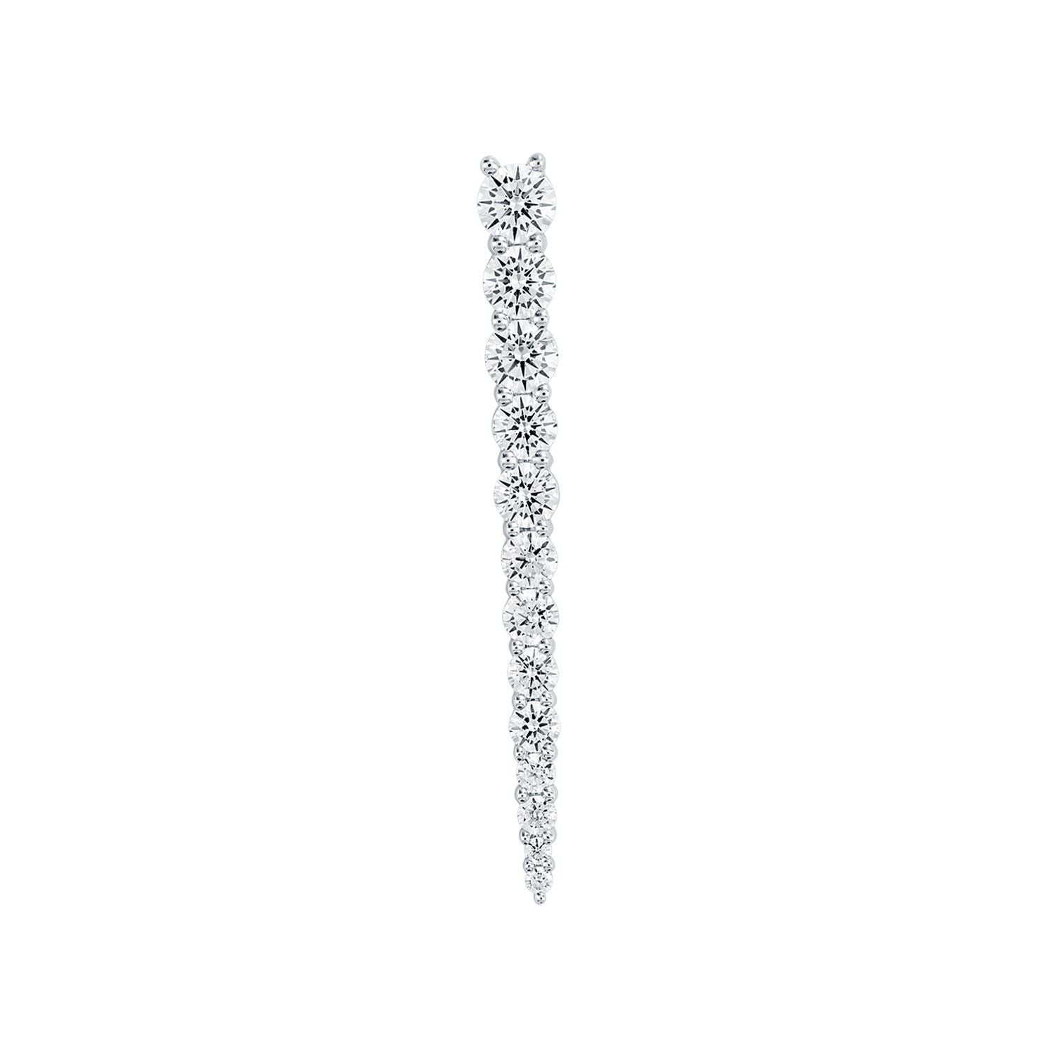 18k White Gold Drop Diamond Pendant