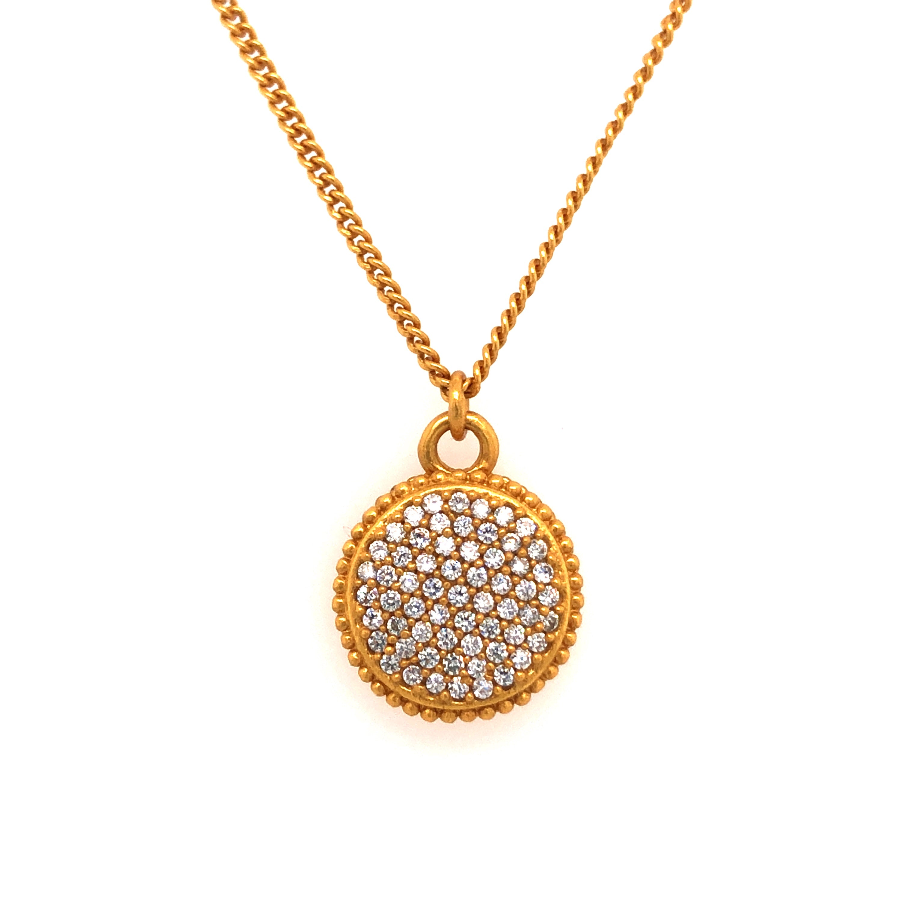 Gold Plated CZ Pendant