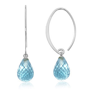 Sterling Silver Blue Topaz Earrings