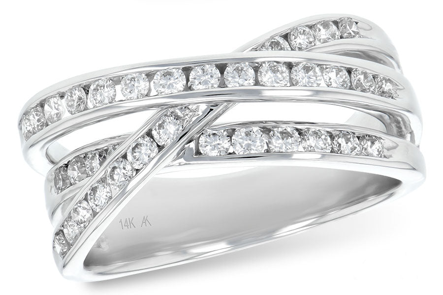 14k White Gold Diamond Fashion Ring