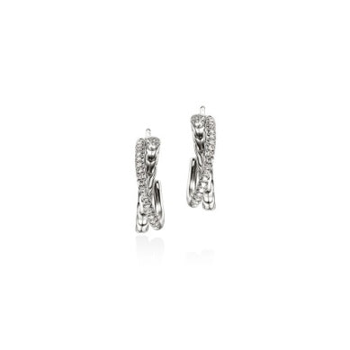 Sterling Silver Diamond Earrings