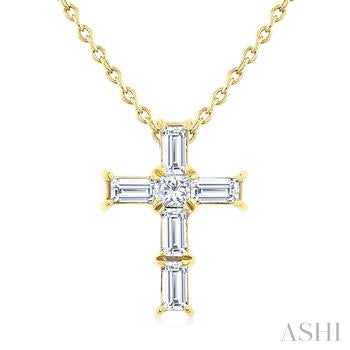 10 Karat Cross Diamond Pendant