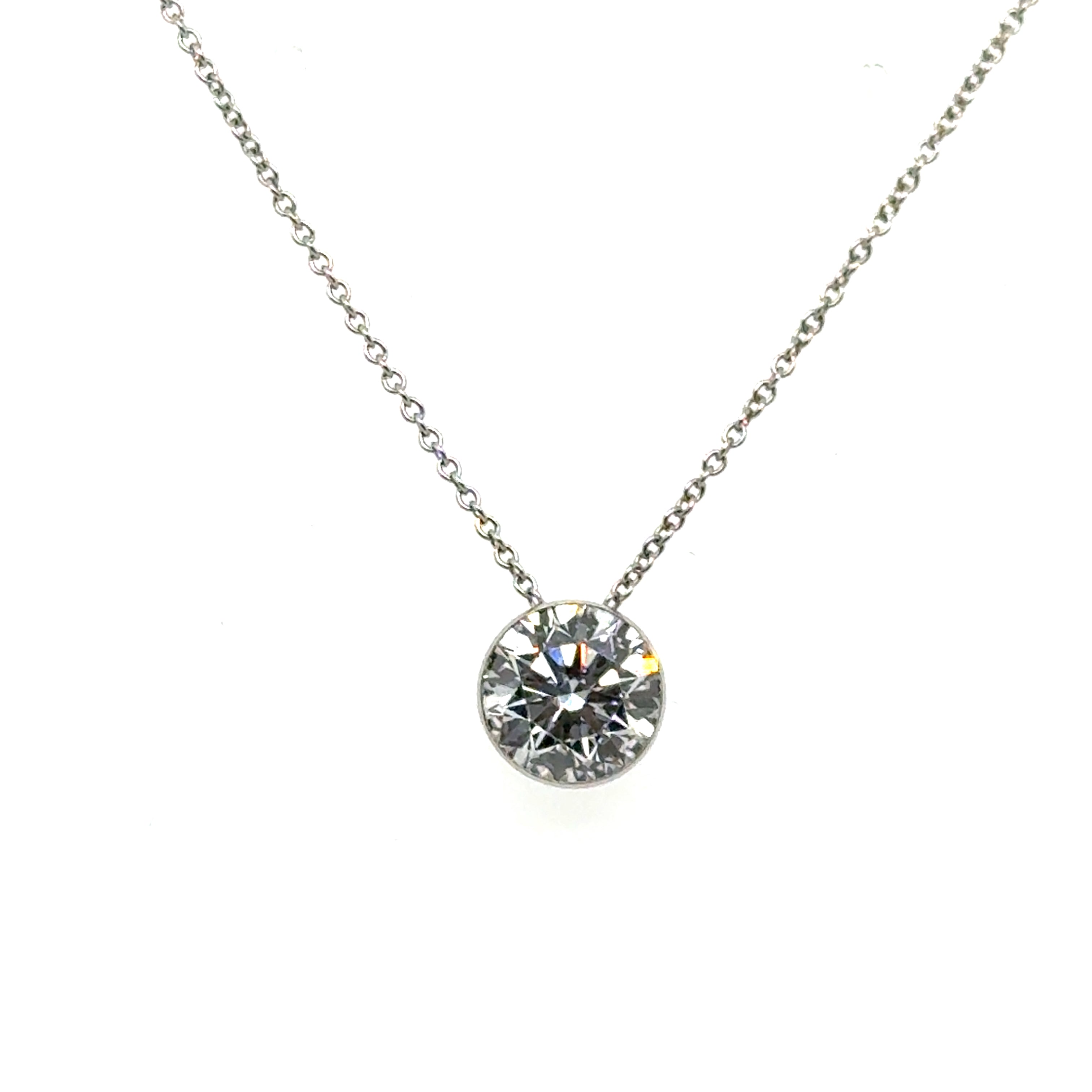14 Karat Solitaire Diamond Pendant