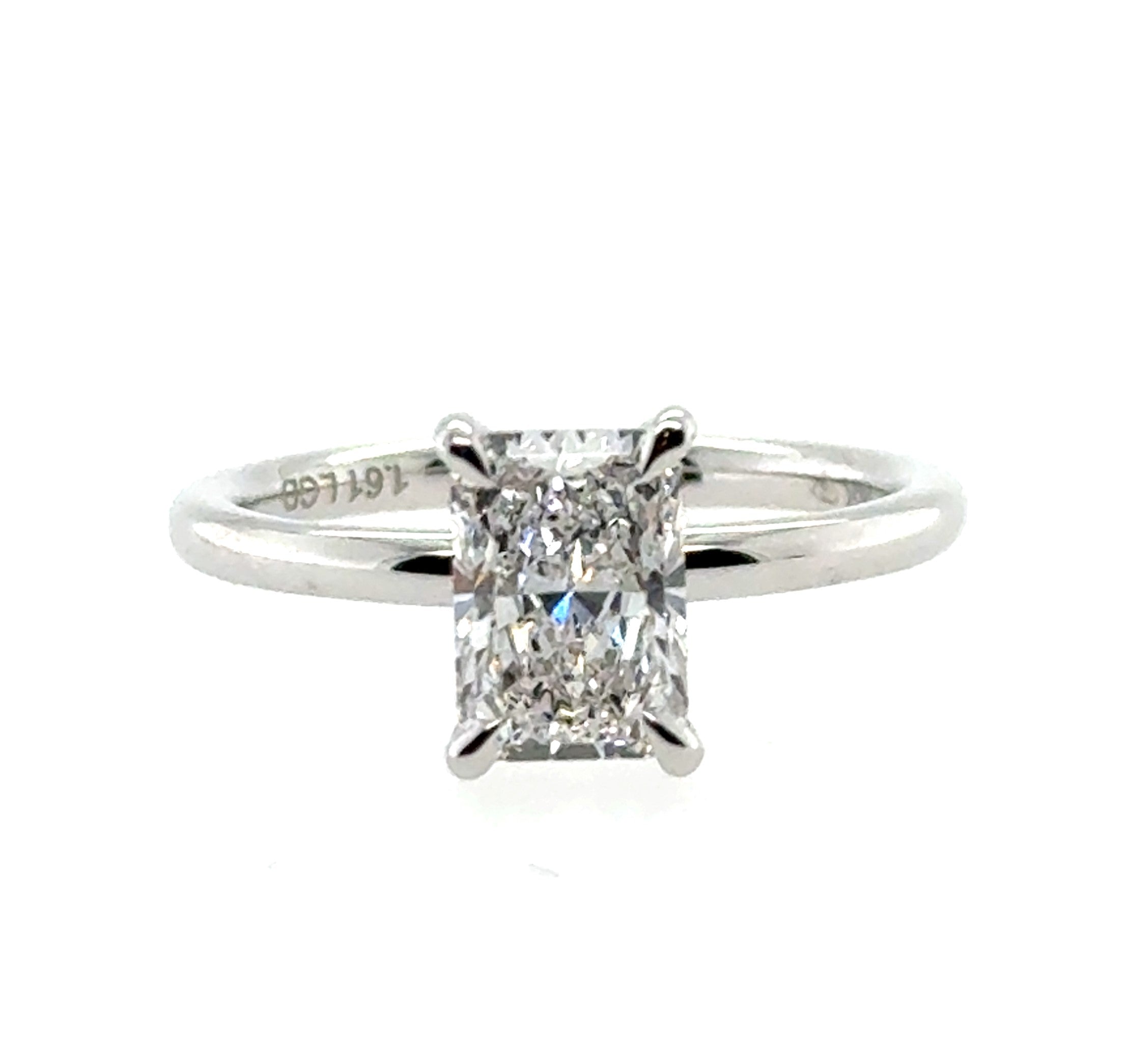 14 Karat Solitaire Radiant Cut Diamond Engagement Ring - Paramount Gems
