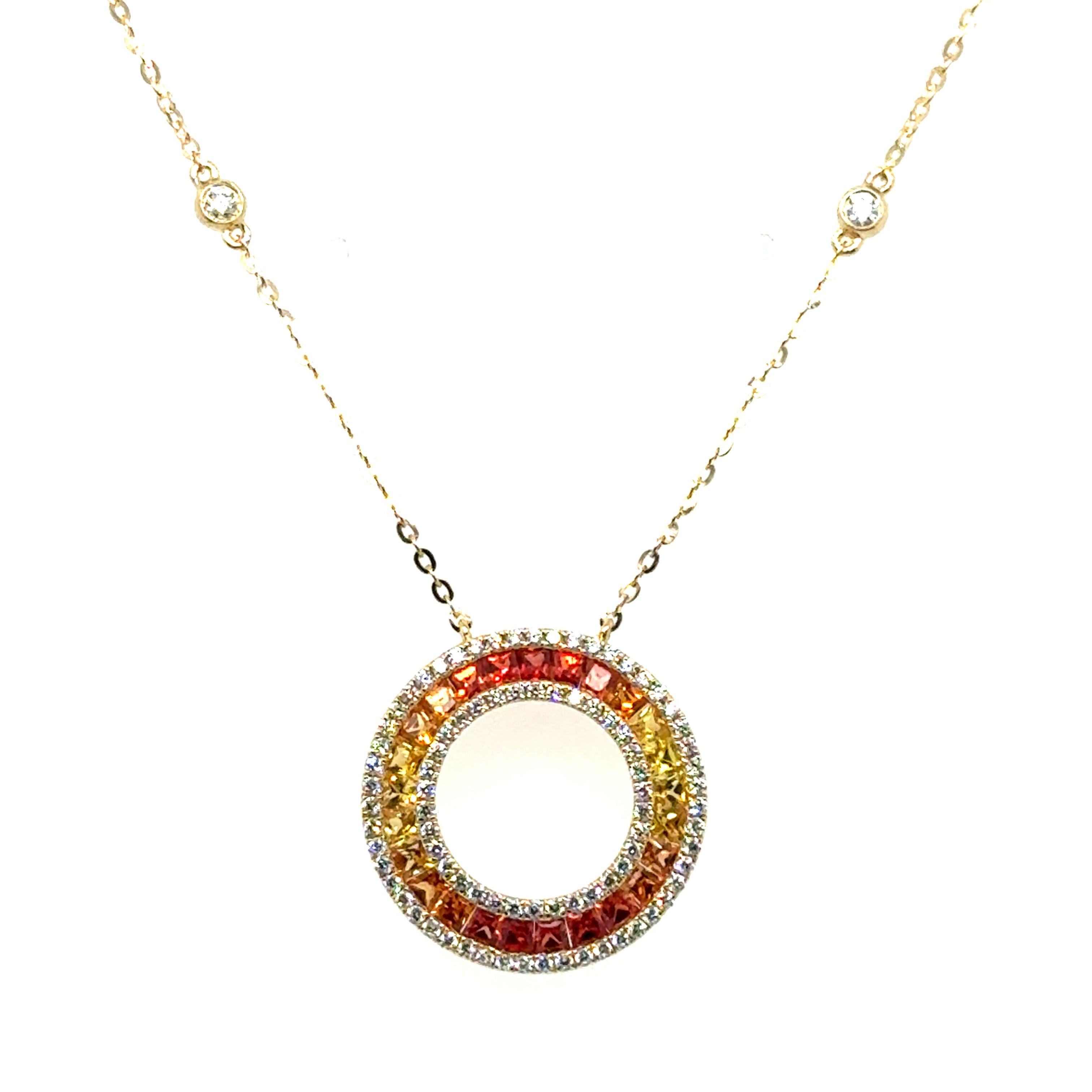 18 Karat Sapphires Pendant