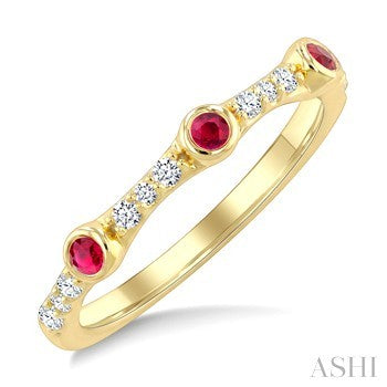 10 Karat Ruby And Diamond Ring