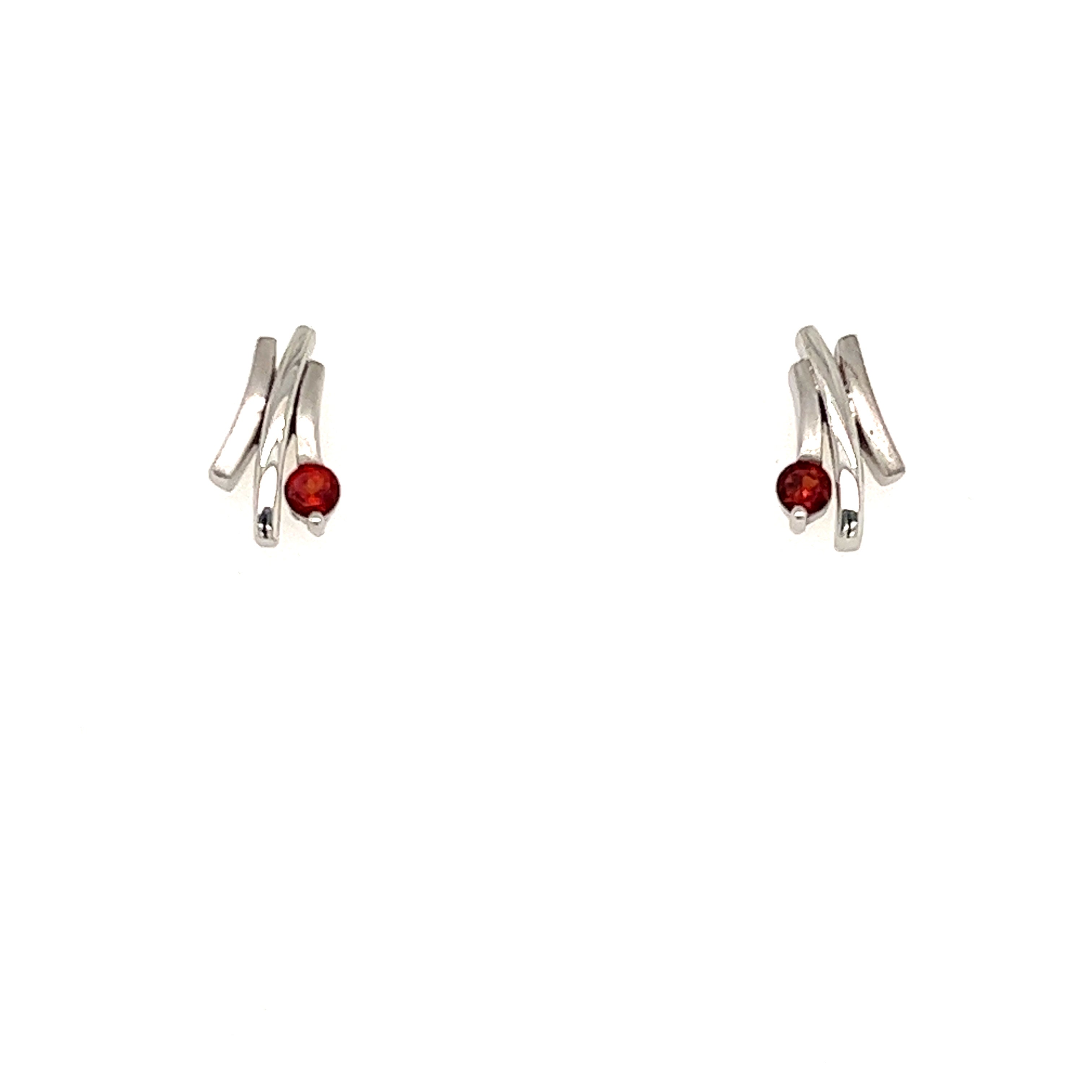 Sterling Silver Garnets Earrings