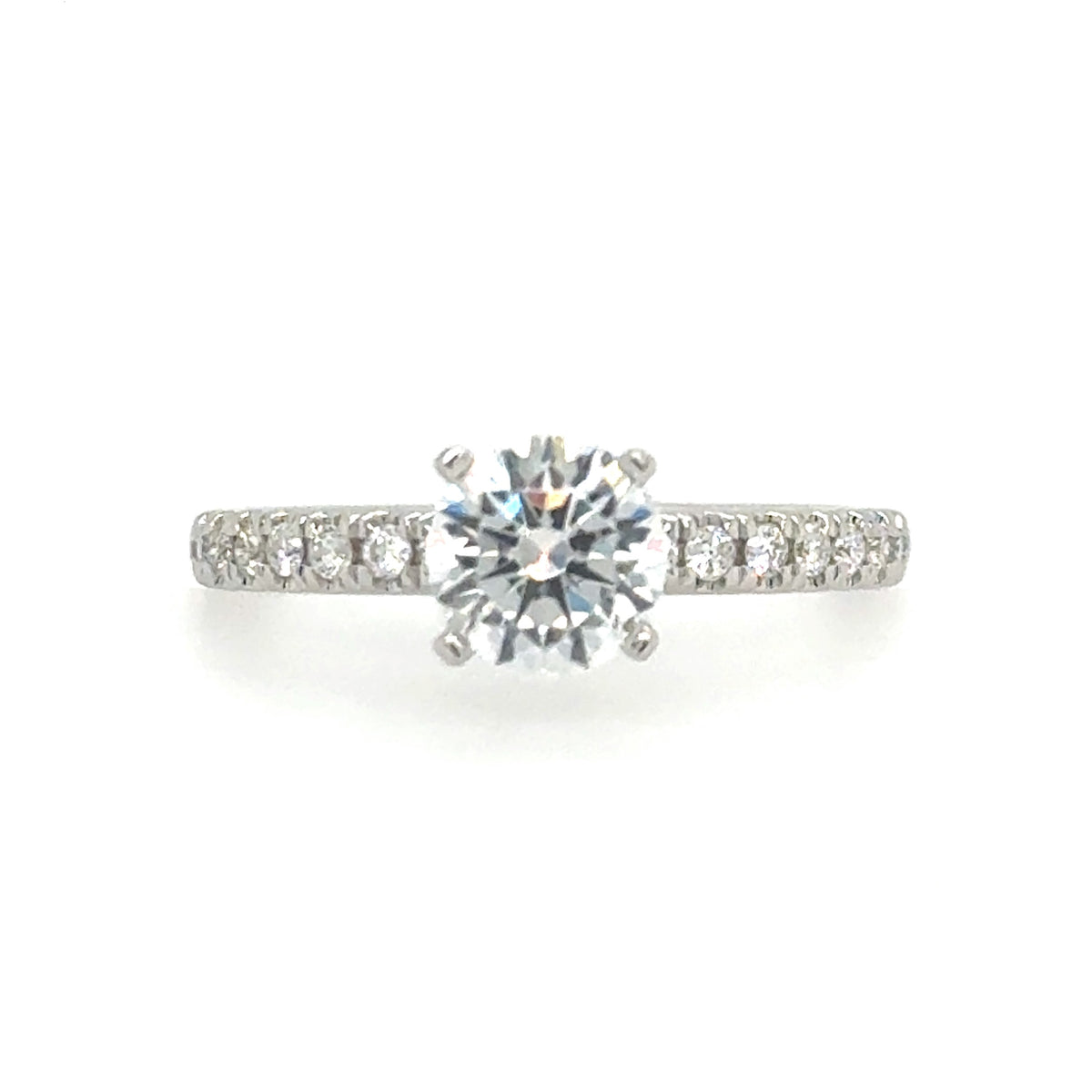 14k White Gold Lakeshore Semi-Mount *center stone not included - Gemsone Corp.