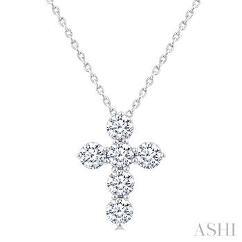 14 Karat Cross Diamond Pendant