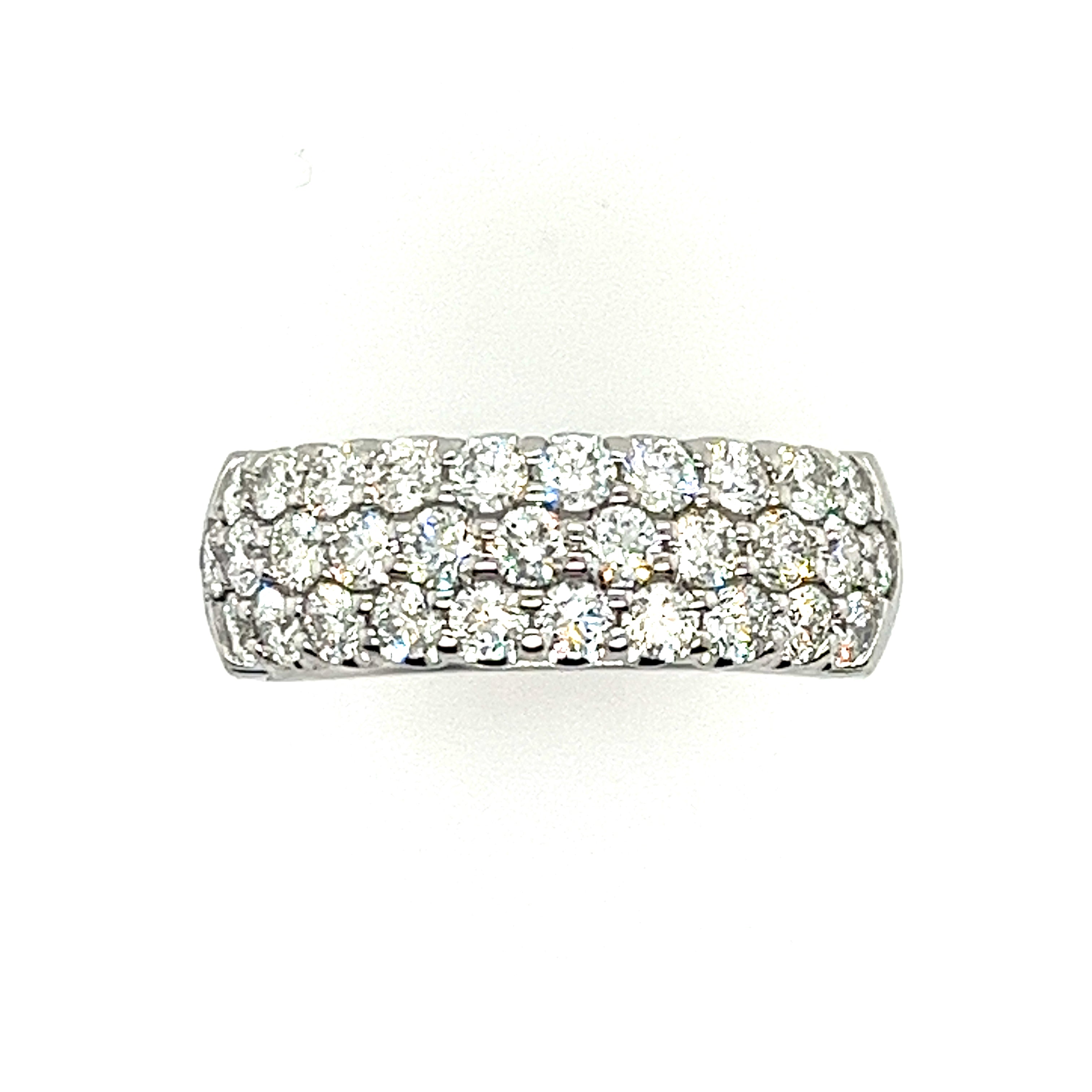 14k White Gold Fancy Diamond Anniversary Ring - Just Perfect