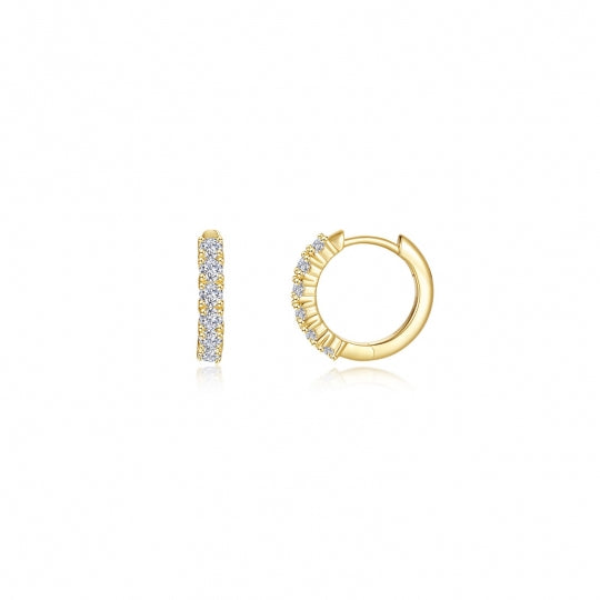 Gold Plated CZ Hoop