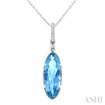 10 Karat Blue Topaz Pendant